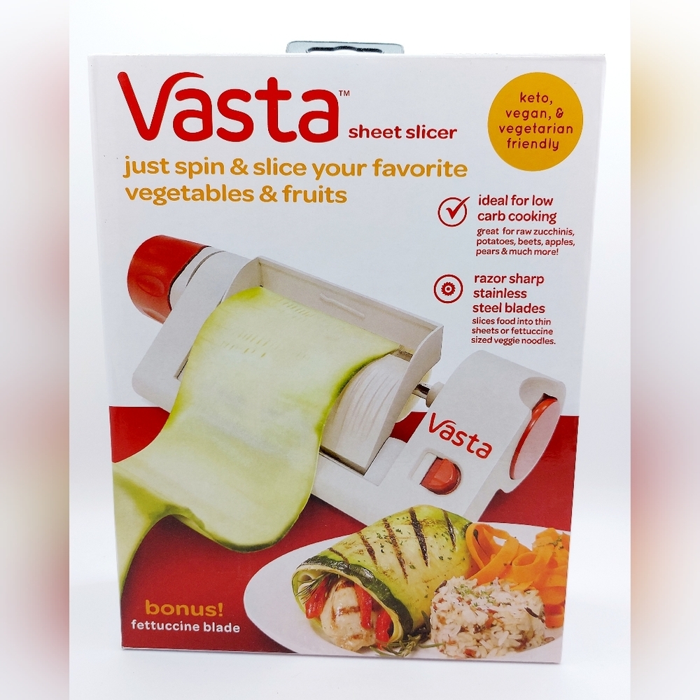 Vasta Sheet Slicer Vegetable & Fruit Slicer with Fettuccine Blade